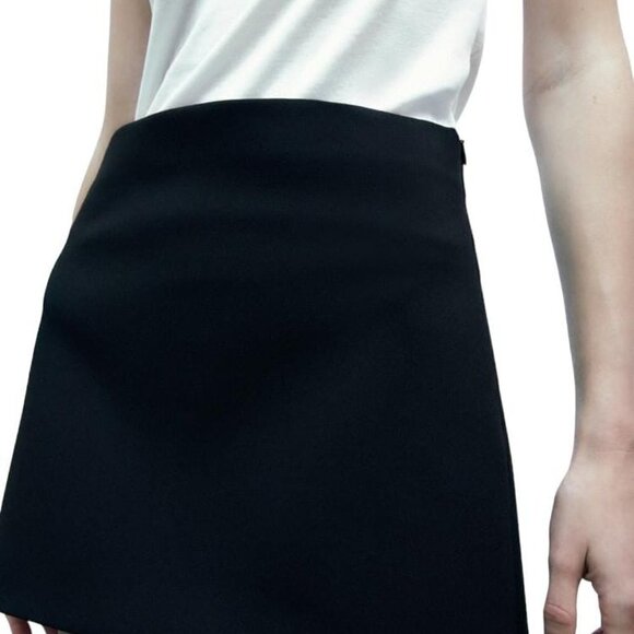 Zara Dresses & Skirts - ZARA PEAKED MINI SKIRT BLACK SIZE S/L | 2585/420/800